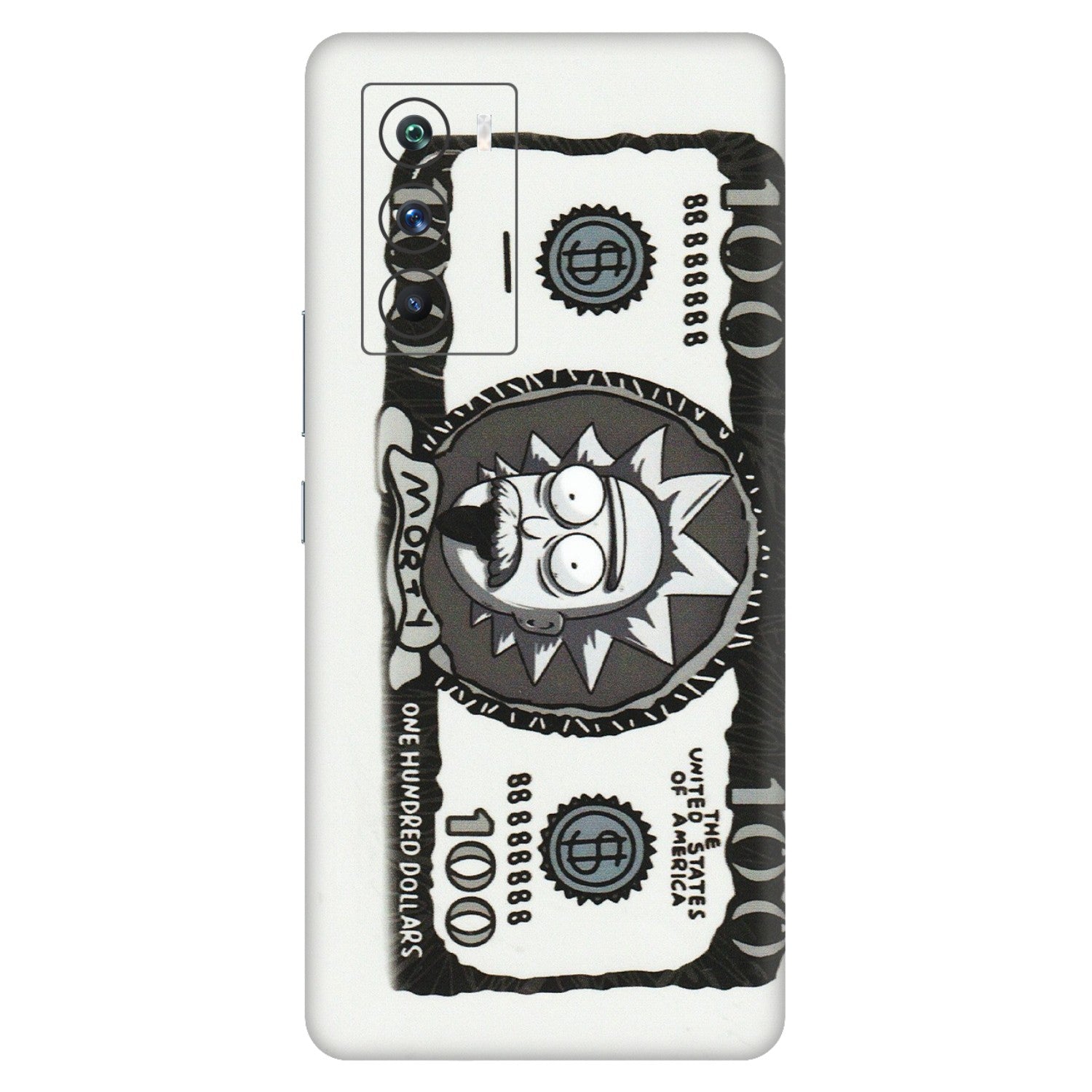 IQOO Phone Skins (All Models) - Rick And Morty Hundred Dollar Anime - Matte Finish (M-161) IQOO 9 SE 5G