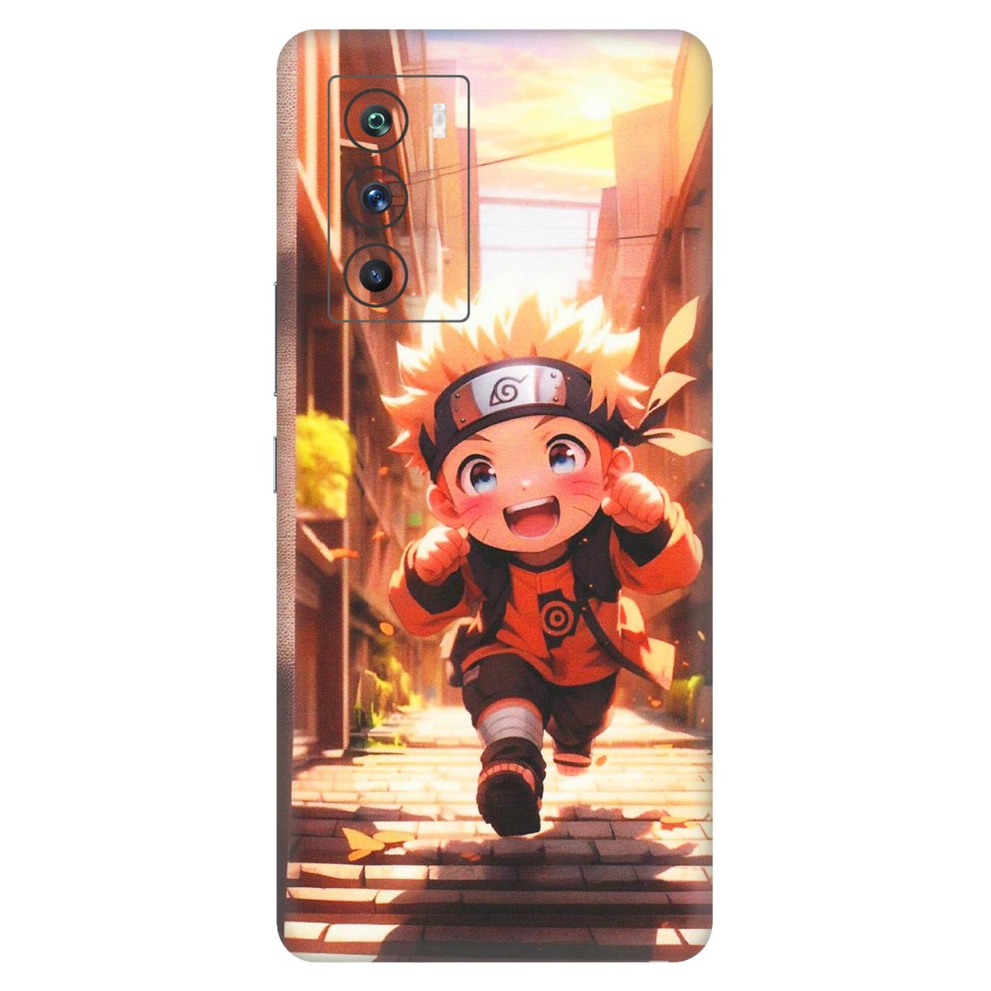 IQOO Phone Skins (All Models) - Naruto Cute Toon Running - Matte Finish (M-04) IQOO 9 SE 5G