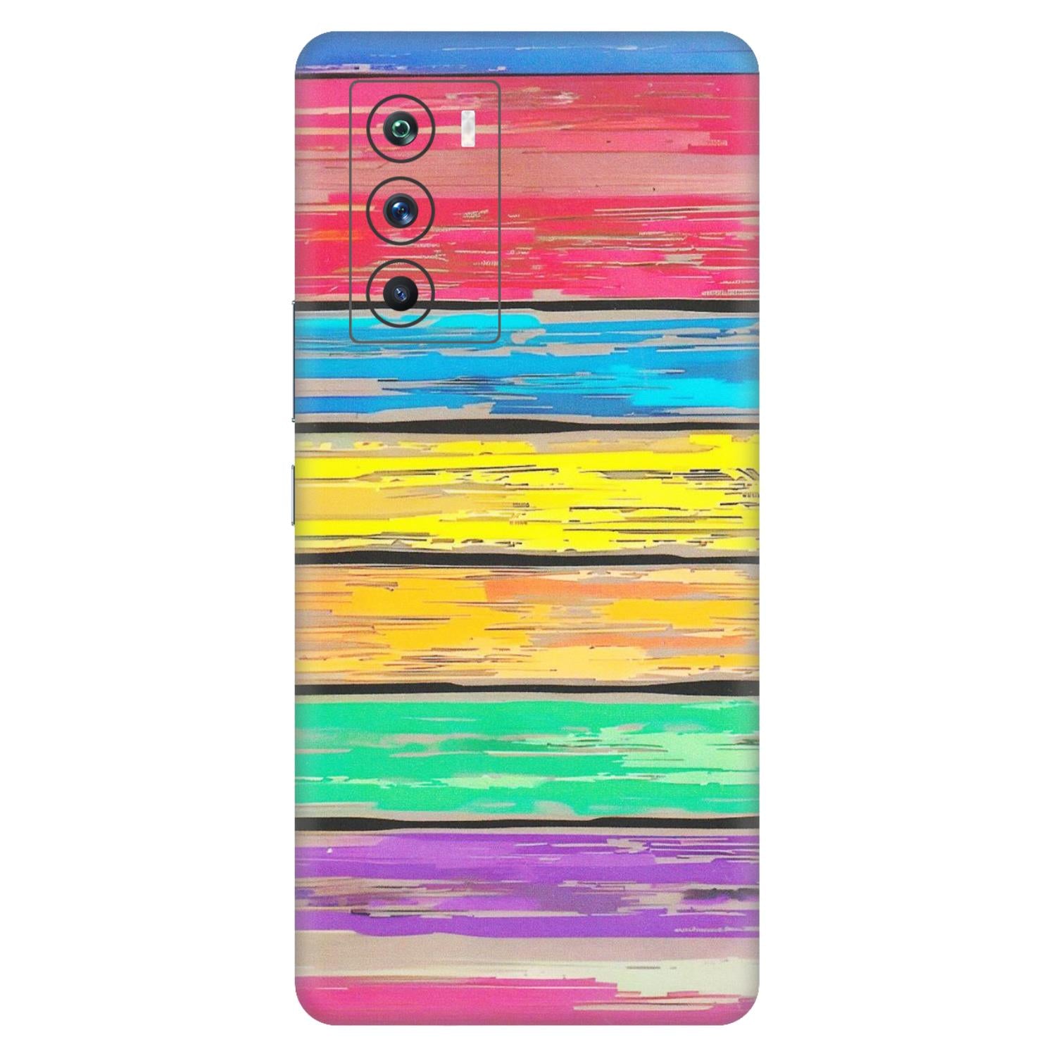 IQOO Phone Skins (All Models) - Multi Colour Wooden Wall - Matte Finish (M-96) IQOO 9 SE 5G
