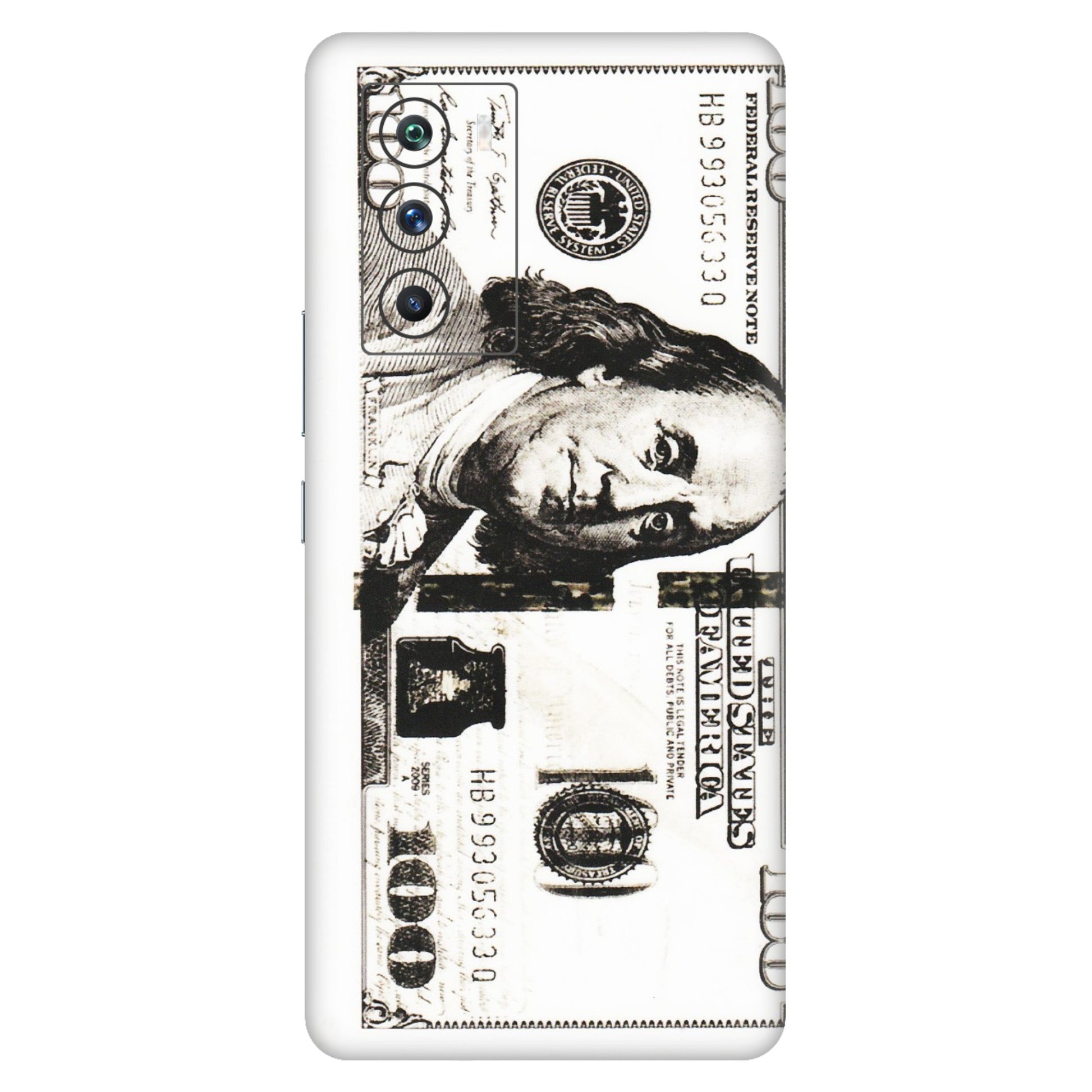 IQOO Phone Skins (All Models) - 100 Dollar Currency - Transparent Finish (T-01) IQOO 9 SE 5G