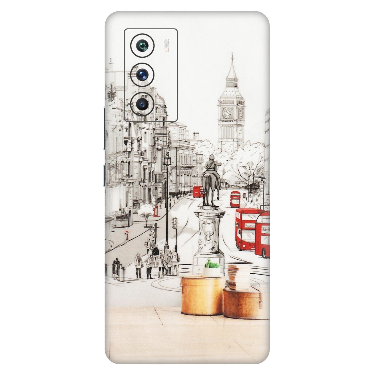 IQOO Phone Skins (All Models) - London Street - Transparent Finish (T-02) IQOO 9 SE 5G