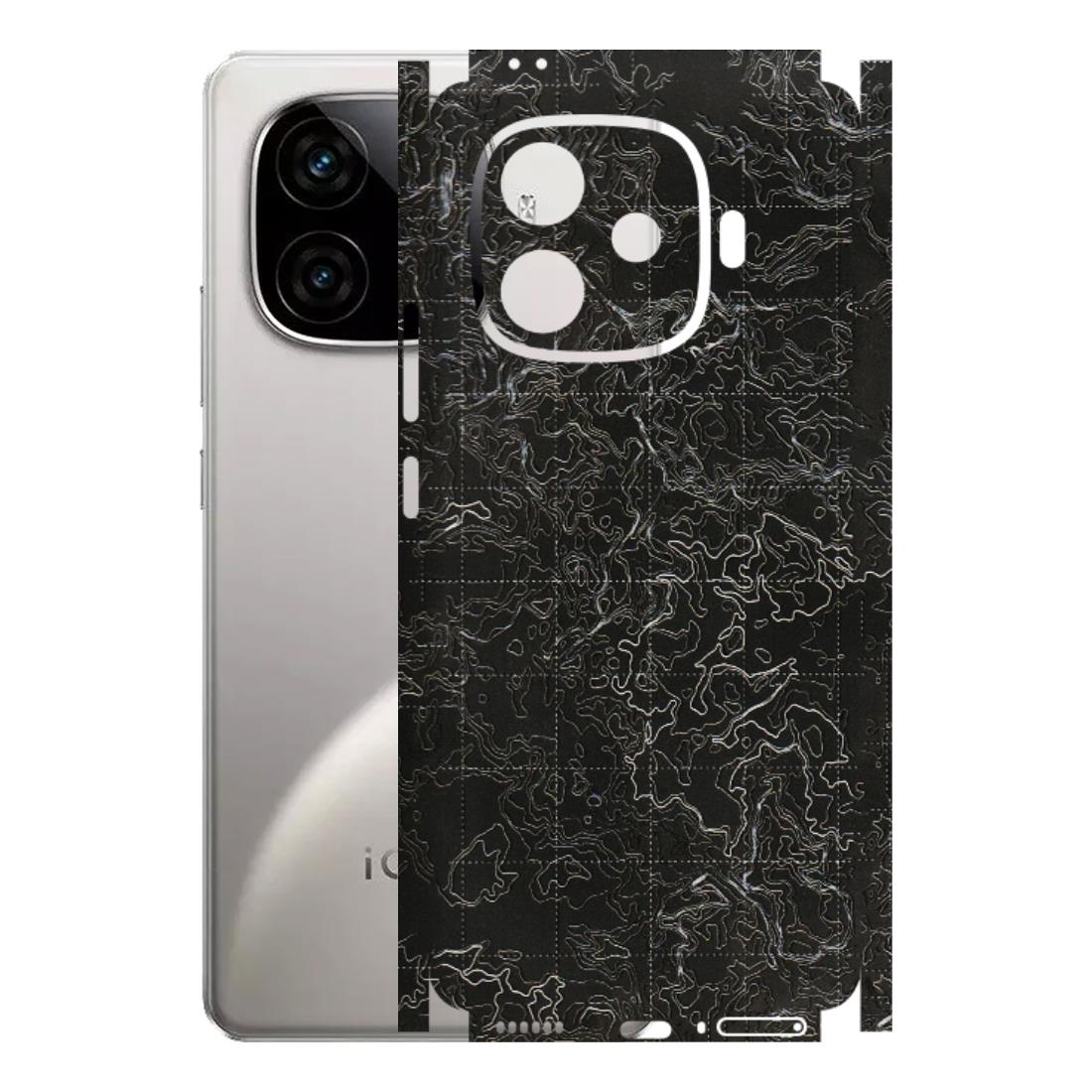 IQOO Phone Skins (All Models) - Black map Texture - 3D Embossed Finish (L-201) IQOO Neo 10R