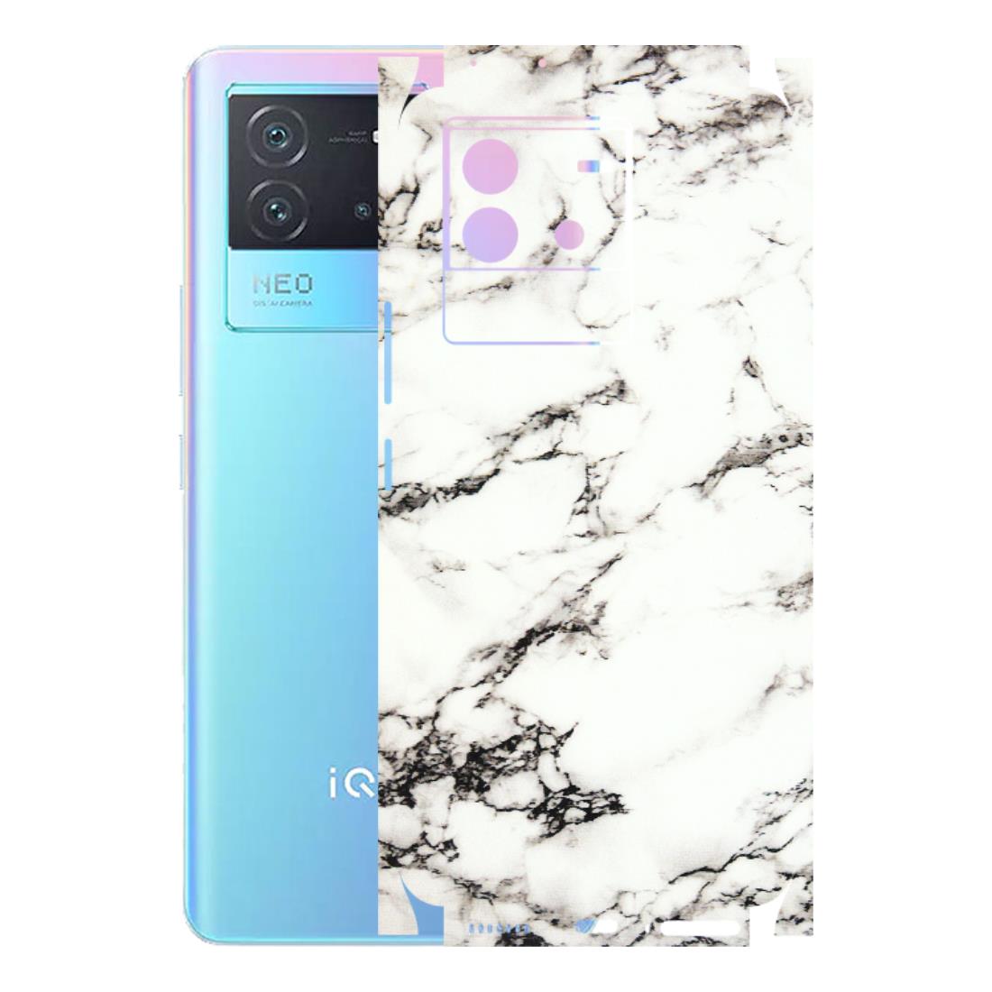 IQOO Phone Skins (All Models) - Black and White Marble Texture - 3D Embossed Finish (L-124) IQOO Neo 6 5G