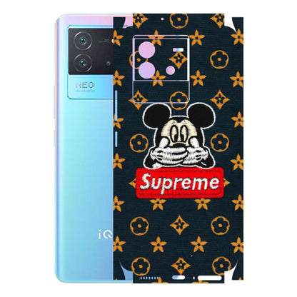 IQOO Phone Skins (All Models) - Mickey Supreme - Matte Finish (M-83) IQOO Neo 6 5G