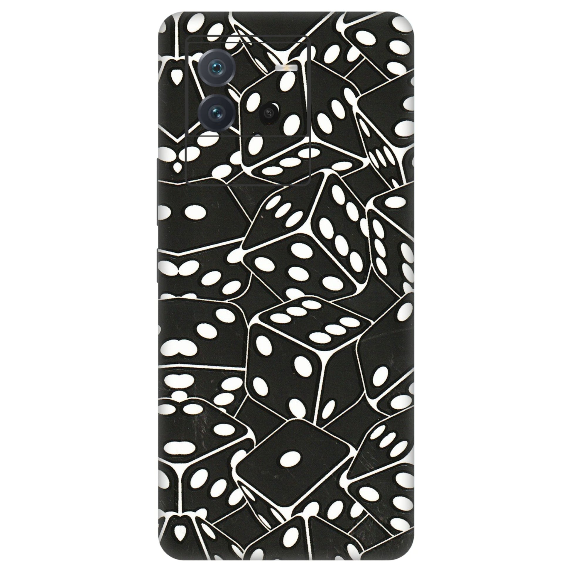 IQOO Phone Skins (All Models) - Big Black Dices - 3D Embossed Finish (L-106) IQOO Neo 6 5G