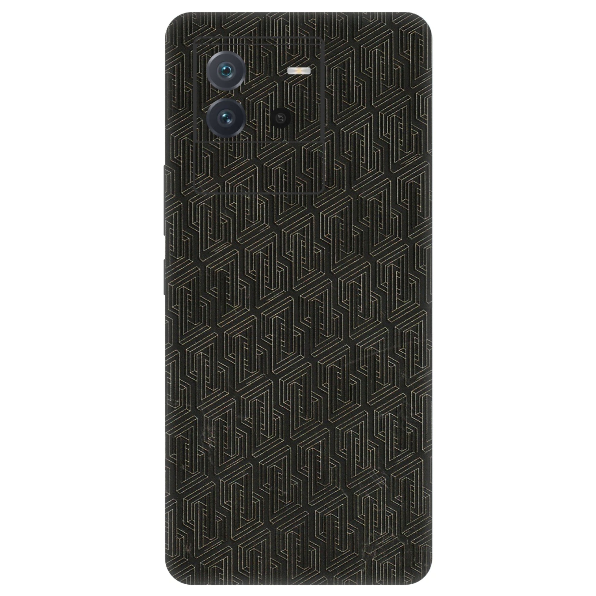 IQOO Phone Skins (All Models) - Black Abstract Pattern - 3D Embossed Finish (L-117) IQOO Neo 6 5G