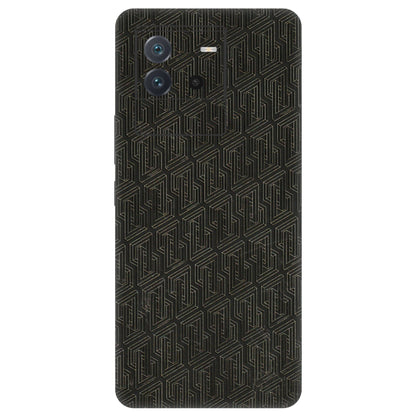 IQOO Phone Skins (All Models) - Black Abstract Pattern - 3D Embossed Finish (L-117) IQOO Neo 6 5G