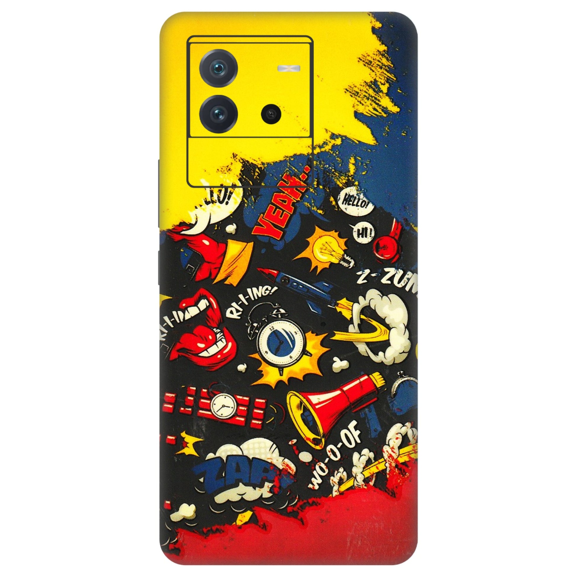 IQOO Phone Skins (All Models) - Pacific Doodle Art - 3D Embossed Finish (L-120) IQOO Neo 6 5G