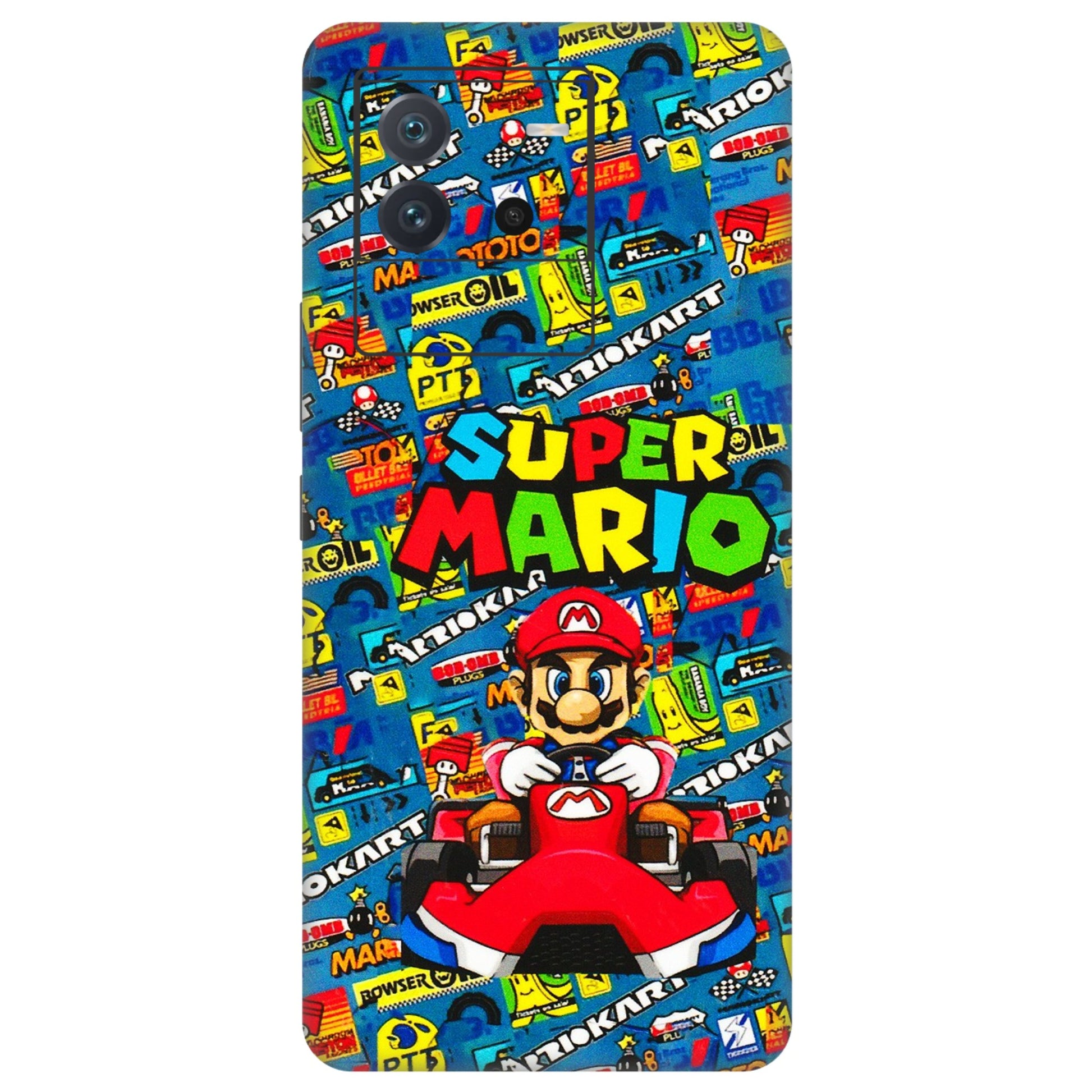 IQOO Phone Skins (All Models) - Super Mario Kart - 3D Embossed Finish (L-140) IQOO Neo 6 5G