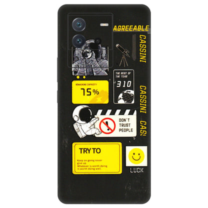 IQOO Phone Skins (All Models) - Black Cassini - 3D Embossed Finish (L-161) IQOO Neo 6 5G