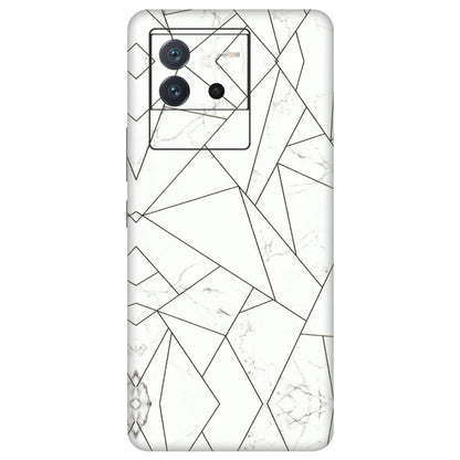 IQOO Phone Skins (All Models) - Luxury White Marble Effect - 3D Embossed Finish (L-168) IQOO Neo 6 5G