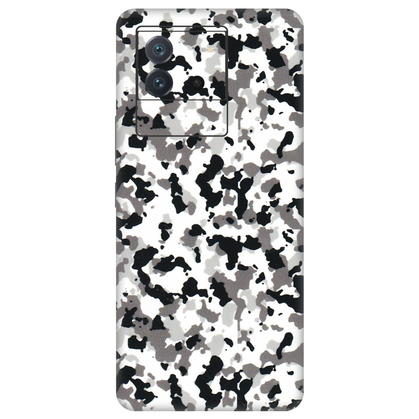 IQOO Phone Skins (All Models) - White Black Camouflage - 3D Embossed Finish (L-18) IQOO Neo 6 5G