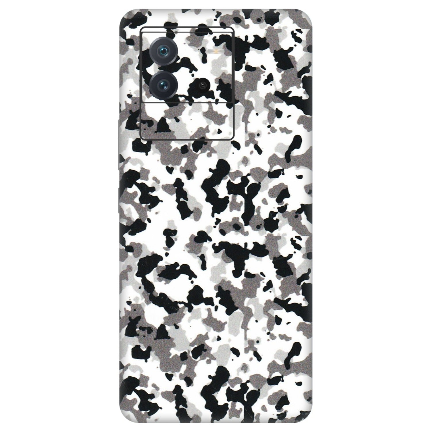 IQOO Phone Skins (All Models) - White Black Camouflage - 3D Embossed Finish (L-18) IQOO Neo 6 5G
