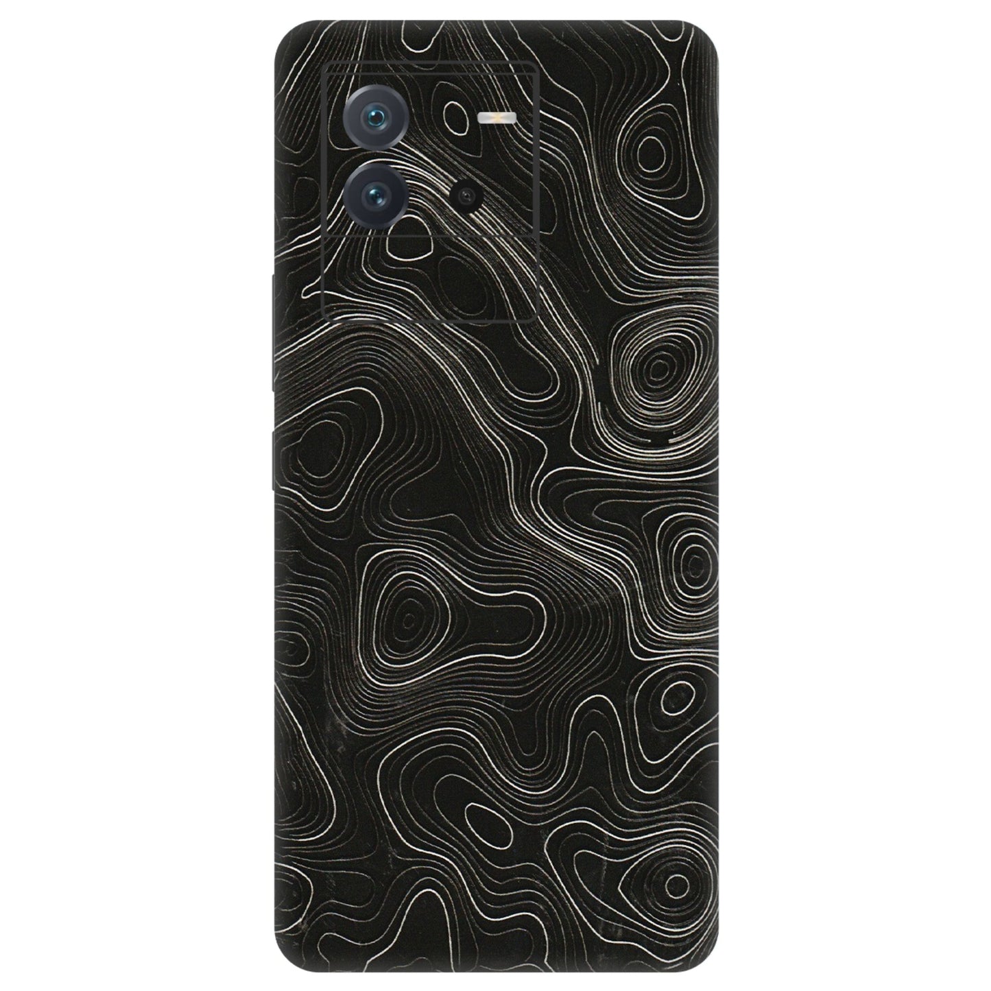 IQOO Phone Skins (All Models) - Black Swirl - 3D Embossed Finish (L-196) IQOO Neo 6 5G