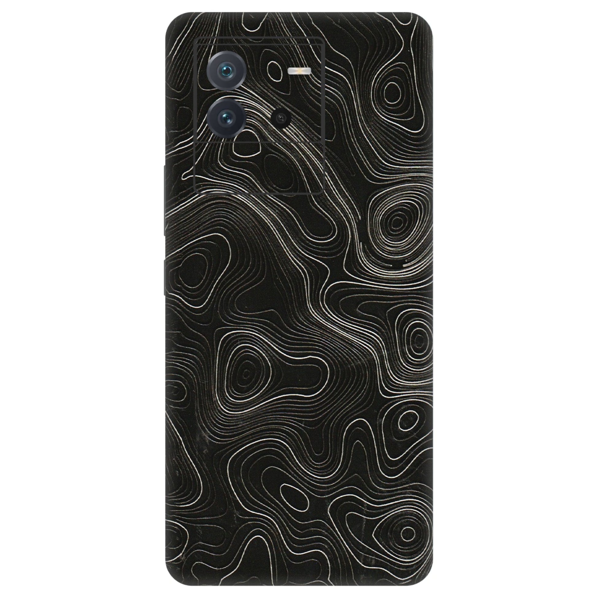 IQOO Phone Skins (All Models) - Black Swirl - 3D Embossed Finish (L-196) IQOO Neo 6 5G