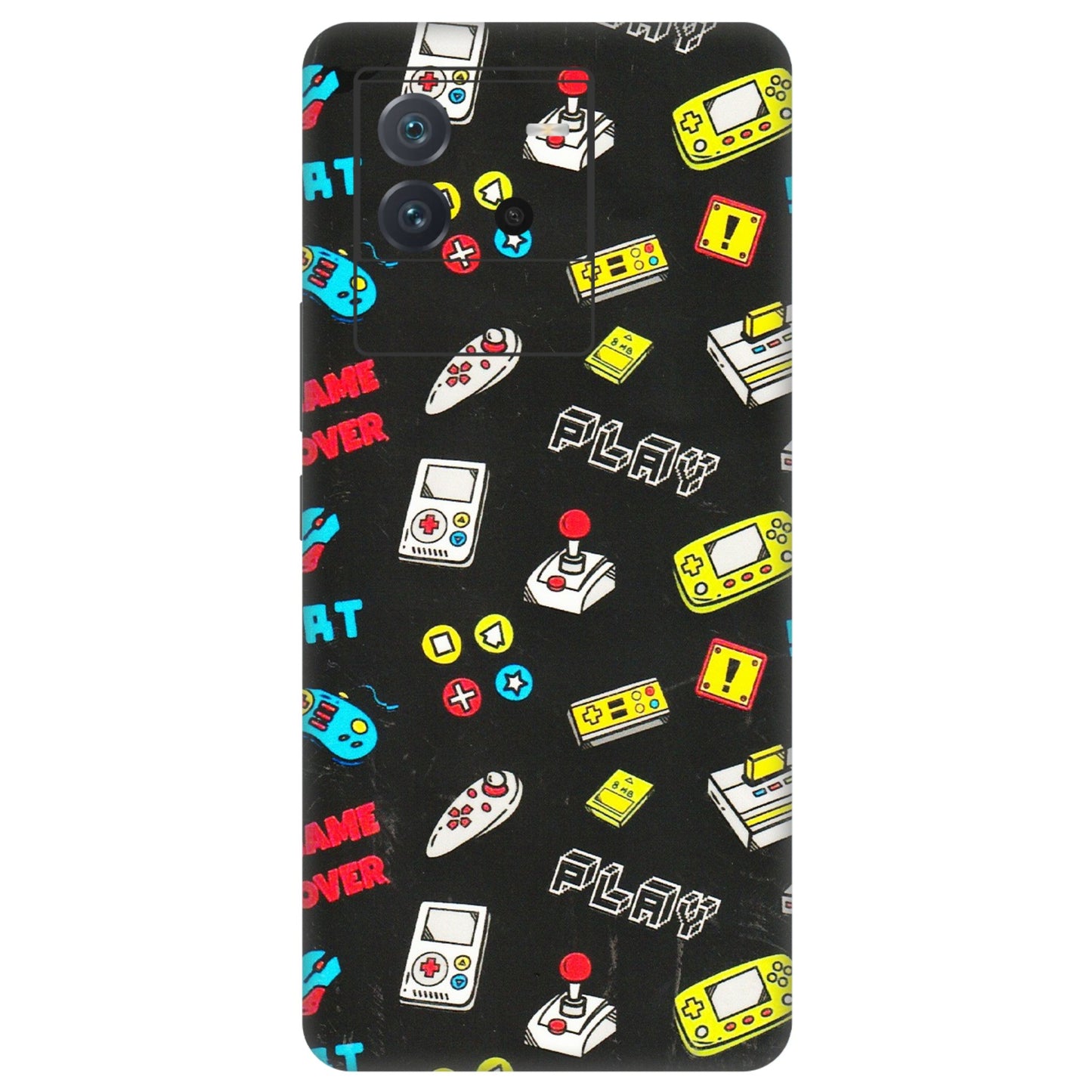 IQOO Phone Skins (All Models) - Gaming Doodles - 3D Embossed Finish (L-224) IQOO Neo 6 5G