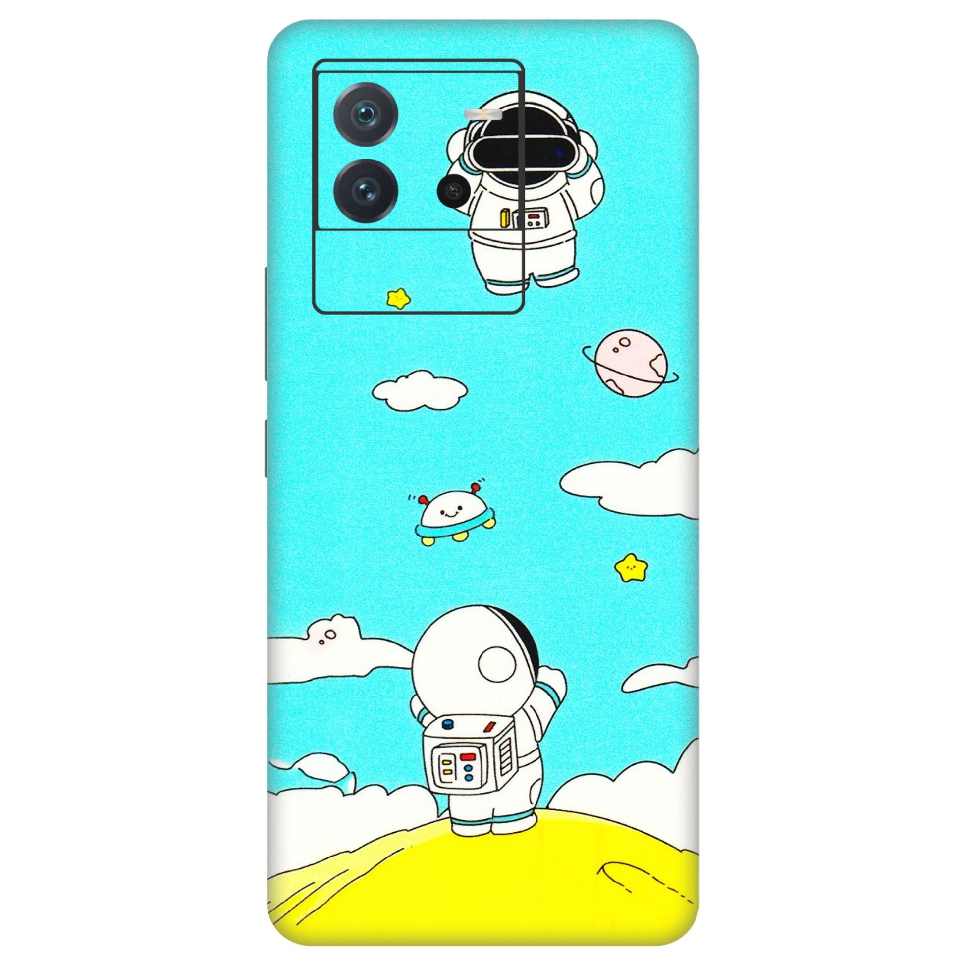 IQOO Phone Skins (All Models) - Blue Skies Astro Float - 3D Embossed Finish (L-230) IQOO Neo 6 5G