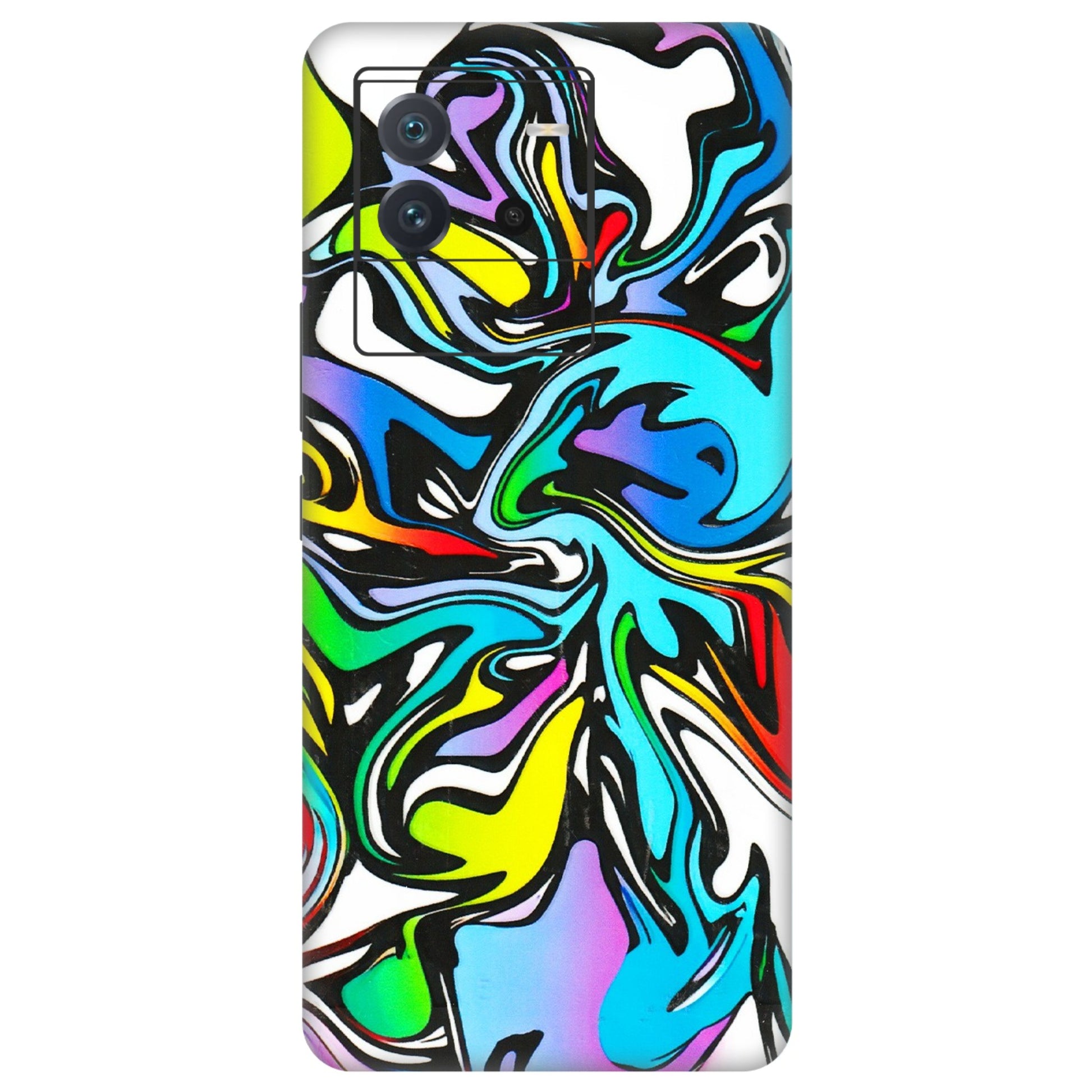 IQOO Phone Skins (All Models) - Abstract Colour Paints - 3D Embossed Finish (L-271) IQOO Neo 6 5G