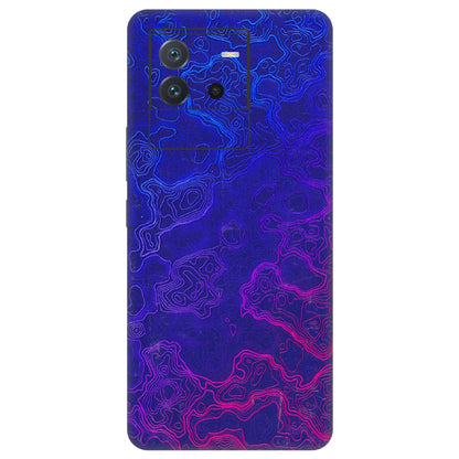 IQOO Phone Skins (All Models) - Purple Ripples Swirl - 3D Embossed Finish (L-314) IQOO Neo 6 5G