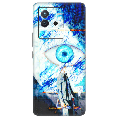 IQOO Phone Skins (All Models) - Anime Sea Blue Eye - 3D Embossed Finish (L-318) IQOO Neo 6 5G