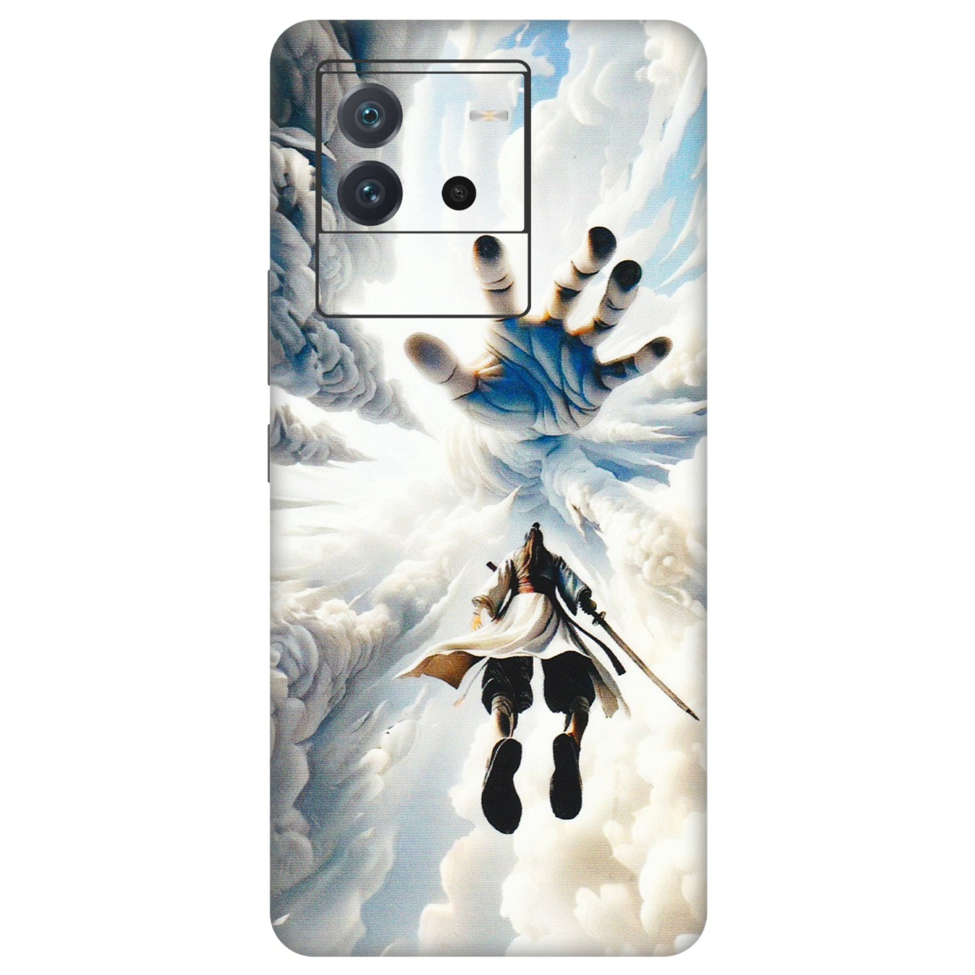 IQOO Phone Skins (All Models) - Big Hand With Monkey King - 3D Embossed Finish (L-323) IQOO Neo 6 5G