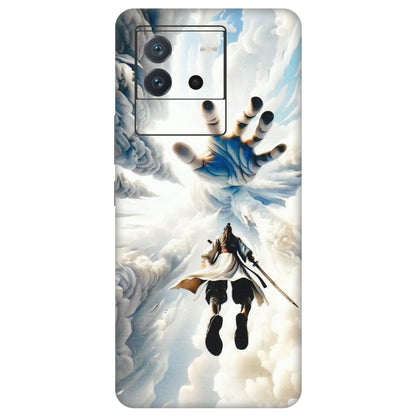 IQOO Phone Skins (All Models) - Big Hand With Monkey King - 3D Embossed Finish (L-323) IQOO Neo 6 5G