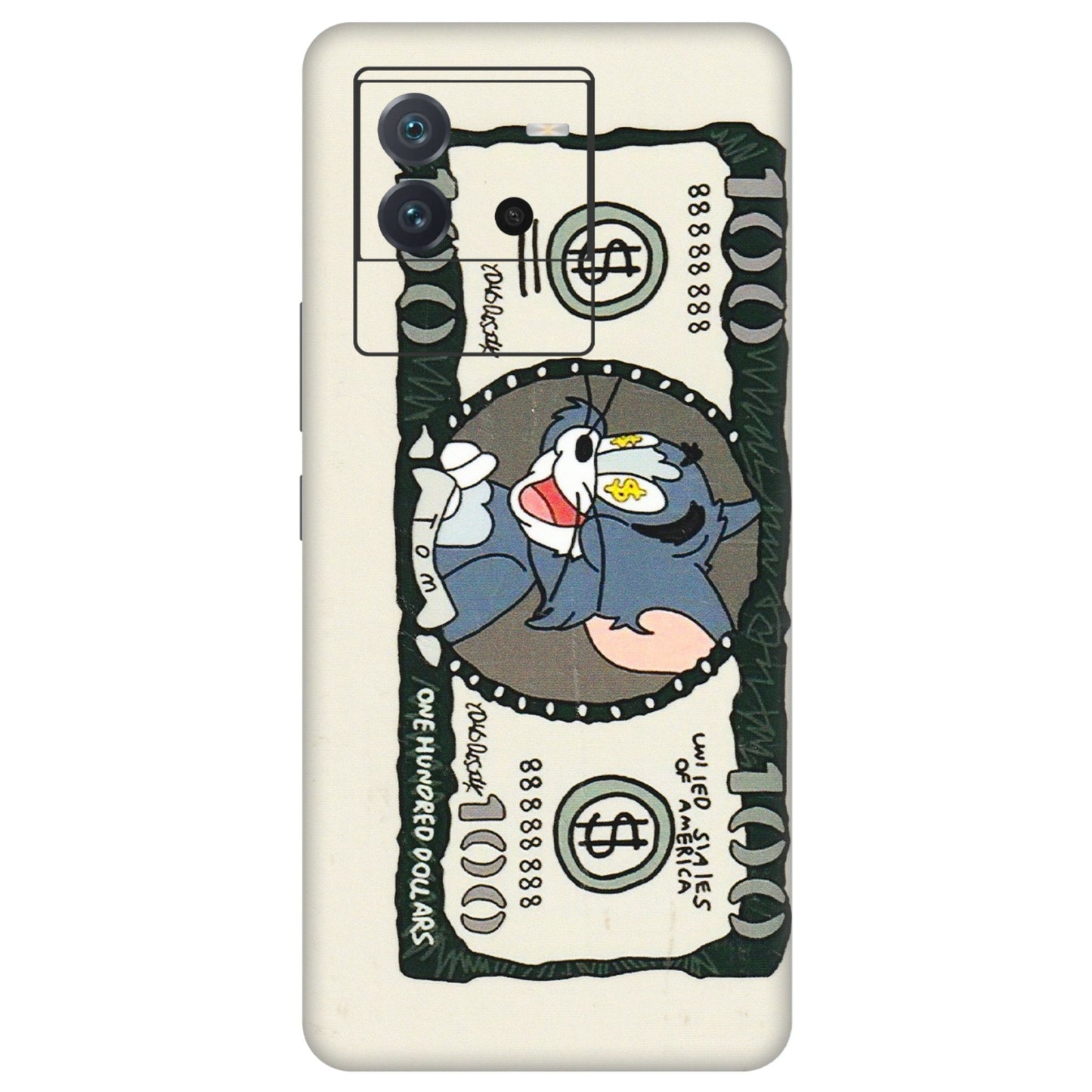 IQOO Phone Skins (All Models) - Tom Hundred Dollar - 3D Embossed Finish (L-324) IQOO Neo 6 5G
