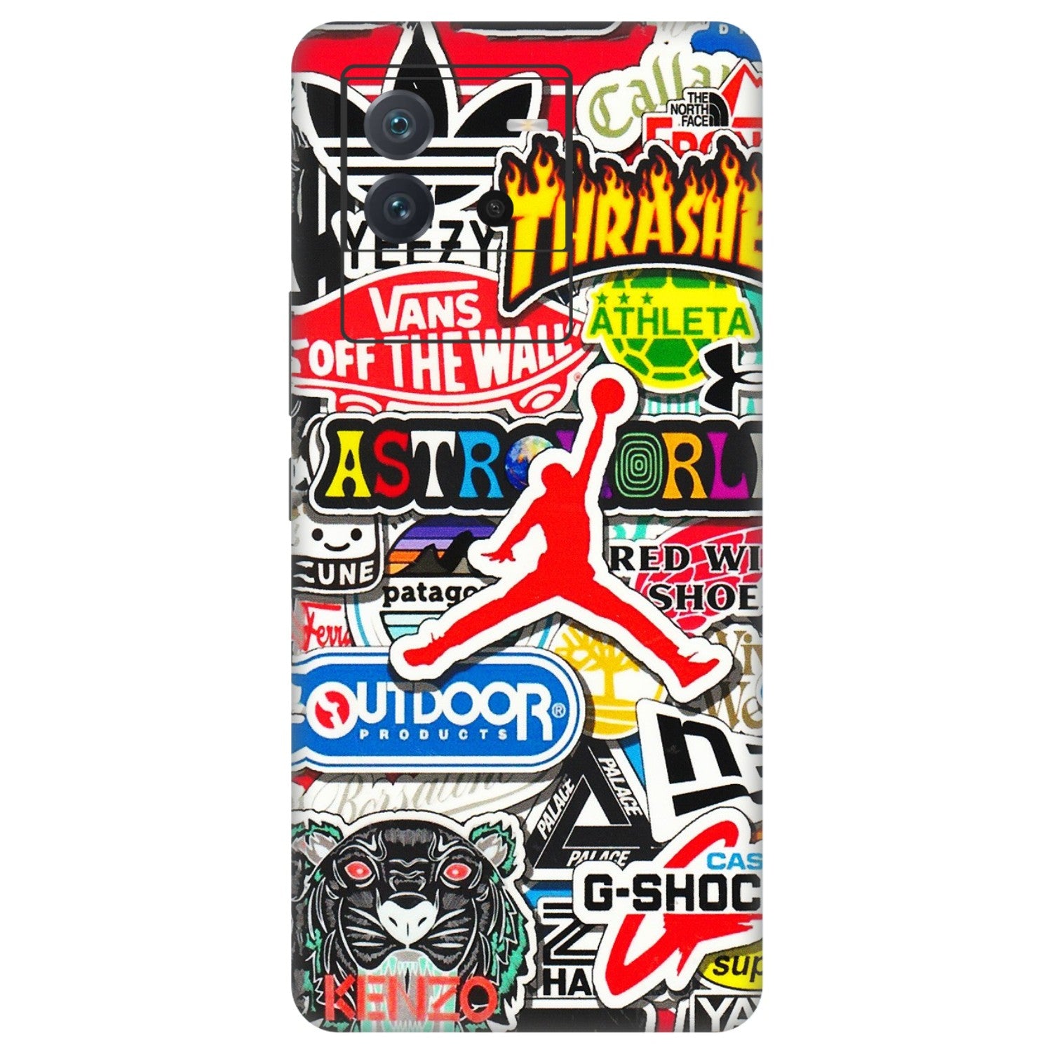 IQOO Phone Skins (All Models) - Multi Brands Sticker Graffiti - 3D Embossed Finish (L-37) IQOO Neo 6 5G