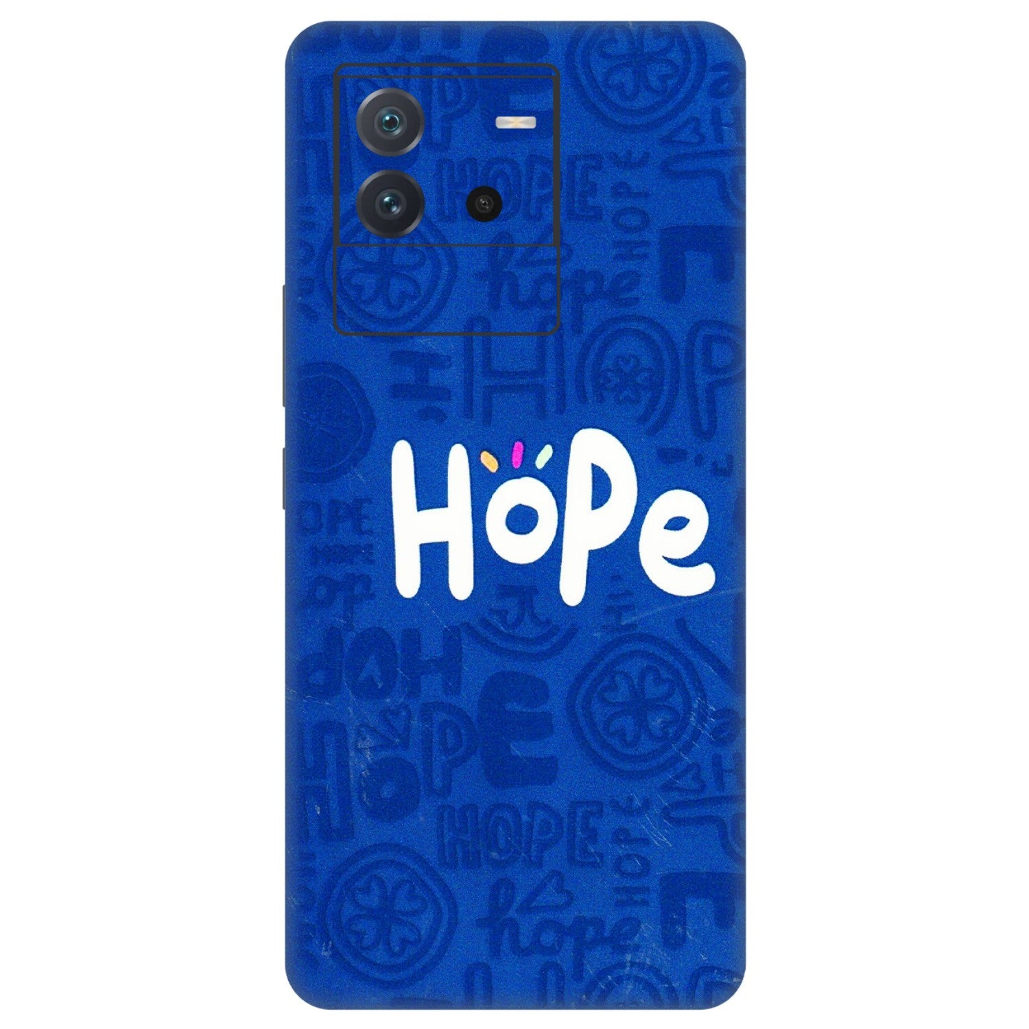 IQOO Phone Skins (All Models) - Hope Doodles Blue - 3D Embossed Finish (L-43) IQOO Neo 6 5G