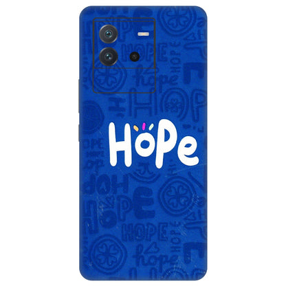IQOO Phone Skins (All Models) - Hope Doodles Blue - 3D Embossed Finish (L-43) IQOO Neo 6 5G