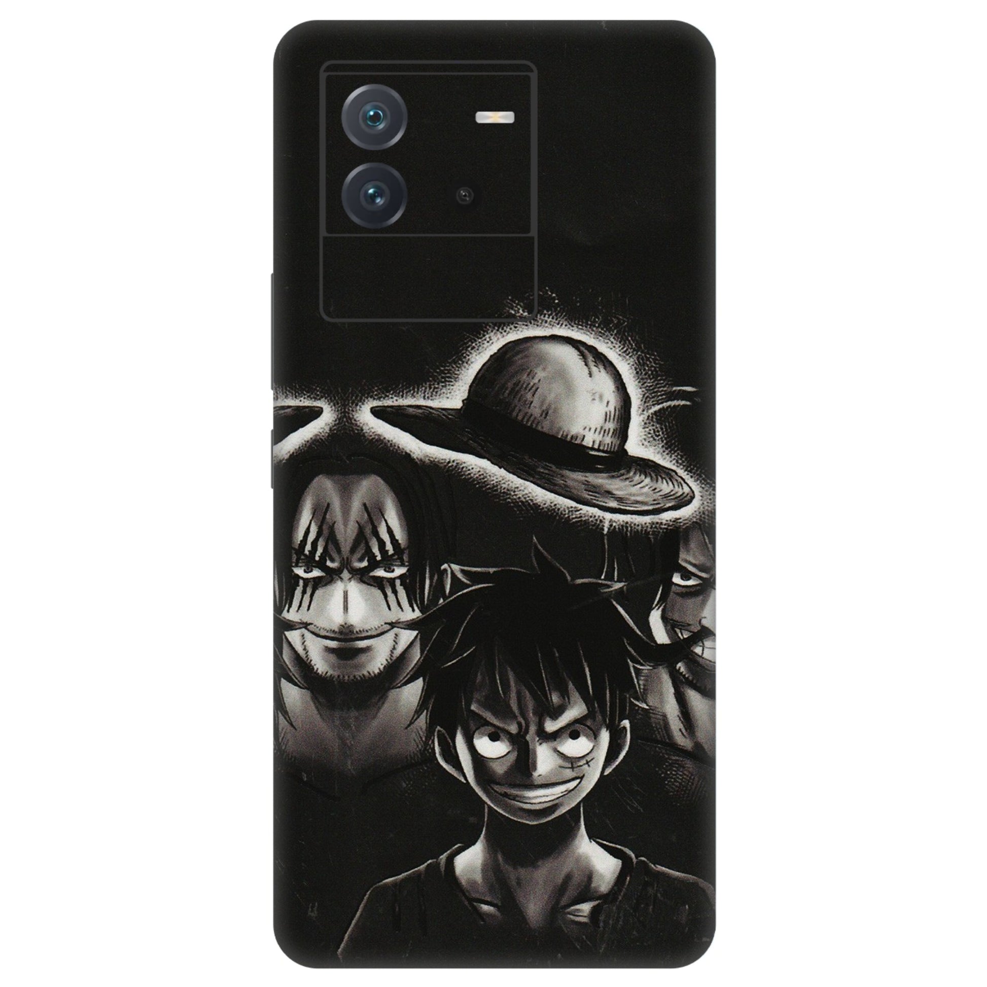 IQOO Phone Skins (All Models) - Black Luffy Hat - 3D Embossed Finish (L-57) IQOO Neo 6 5G