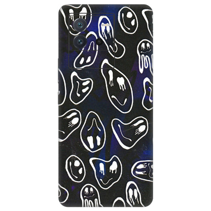 IQOO Phone Skins (All Models) - Distorted Smileys - 3D Embossed Finish (L-92) IQOO Neo 6 5G