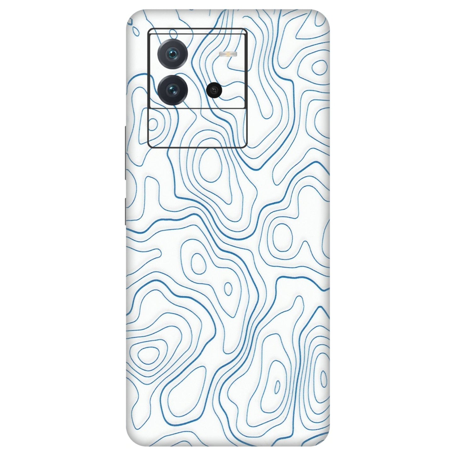 IQOO Phone Skins (All Models) - Blue And White Swirls - Matte Finish (M-139) IQOO Neo 6 5G