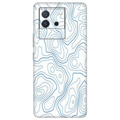IQOO Phone Skins (All Models) - Blue And White Swirls - Matte Finish (M-139) IQOO Neo 6 5G