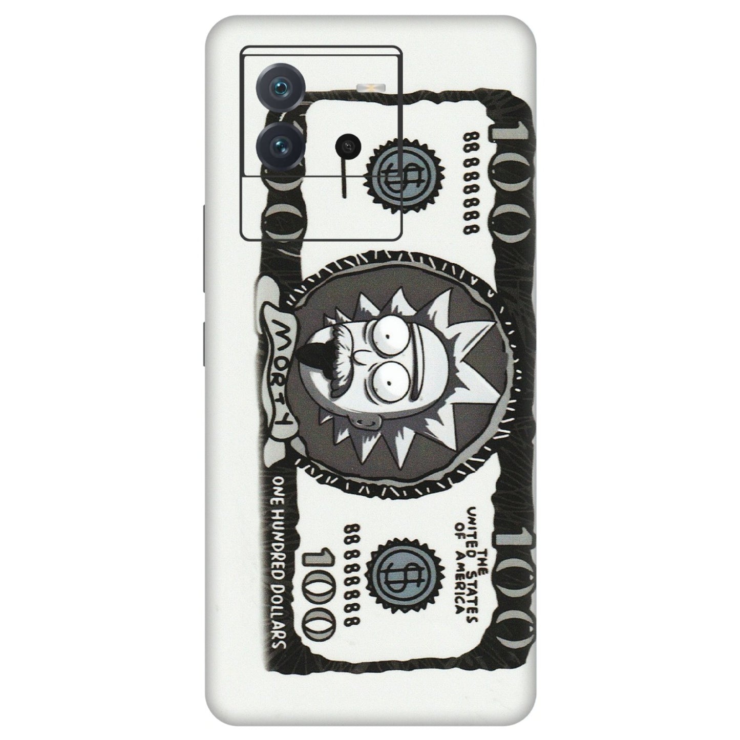 IQOO Phone Skins (All Models) - Rick And Morty Hundred Dollar Anime - Matte Finish (M-161) IQOO Neo 6 5G