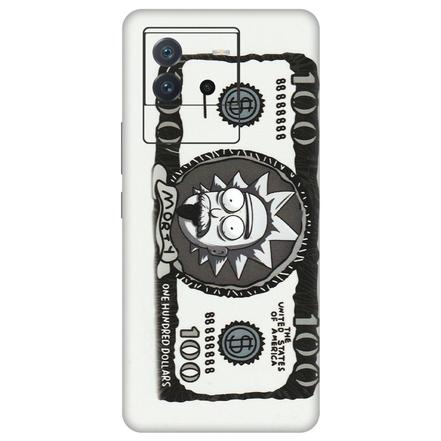 IQOO Phone Skins (All Models) - Rick And Morty Hundred Dollar Anime - Matte Finish (M-161) IQOO Neo 6 5G