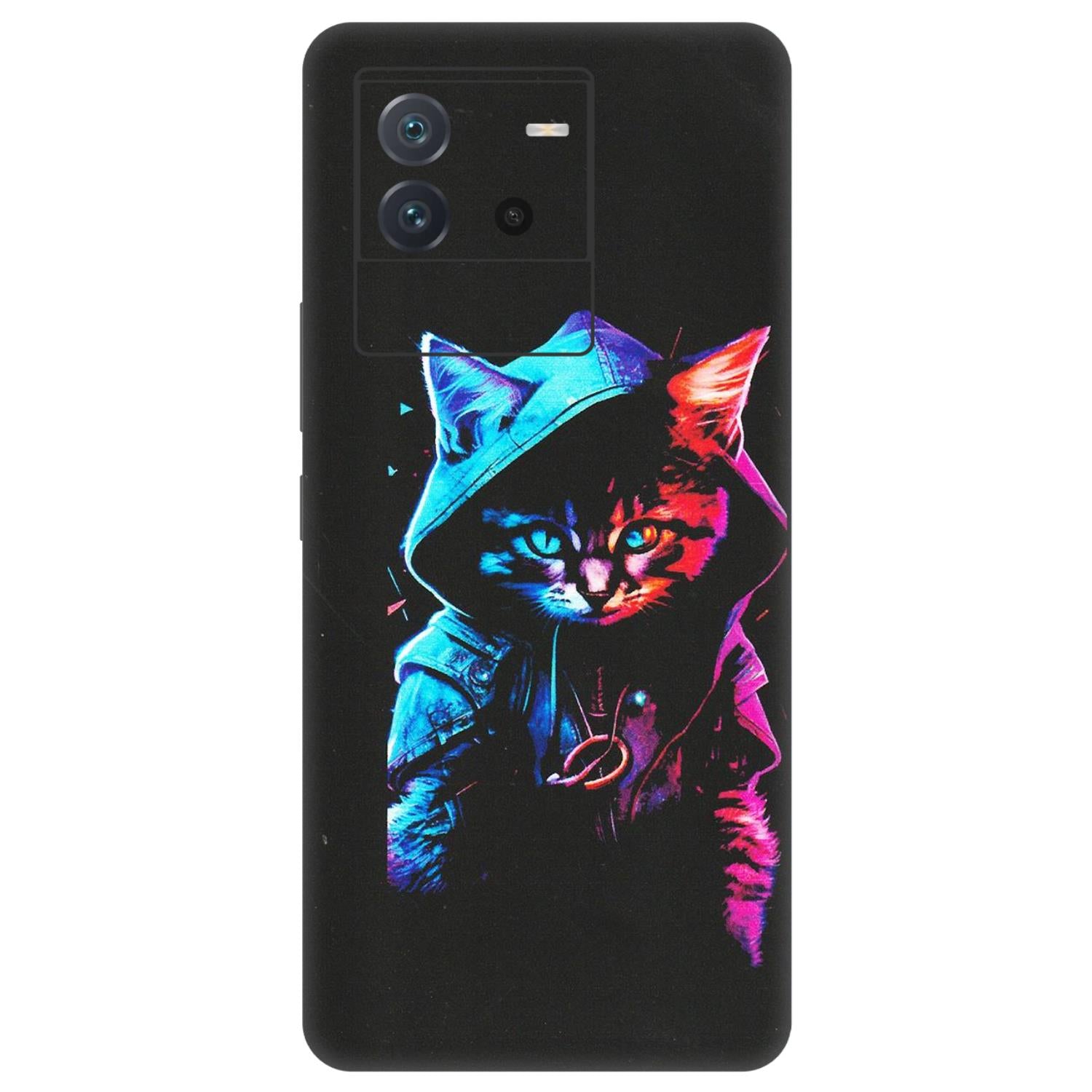 IQOO Phone Skins (All Models) - Cyberpunk Cat - Matte Finish (M-45) IQOO Neo 6 5G