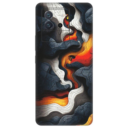 IQOO Phone Skins (All Models) - Abstract Volcanic Layers - Matte Finish (M-52) IQOO Neo 6 5G