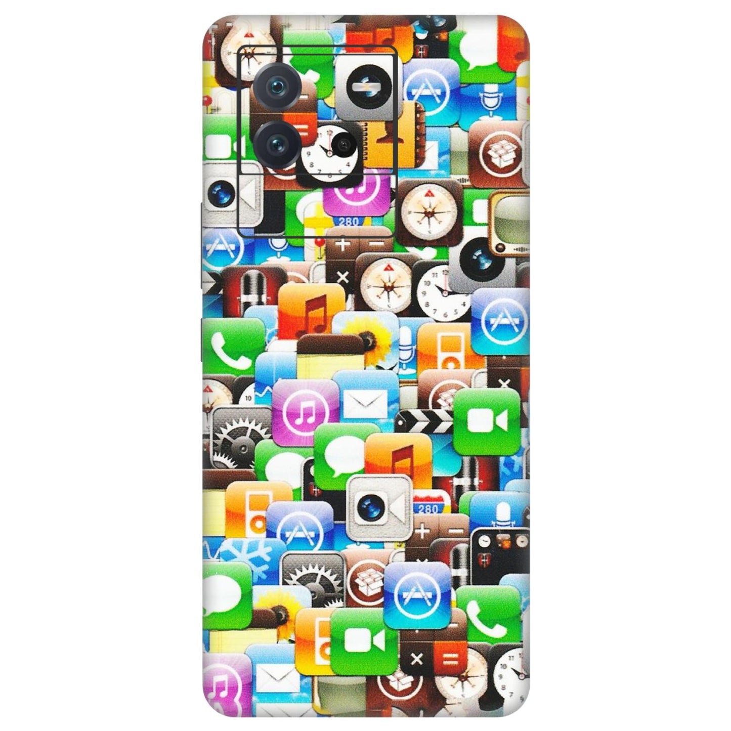 IQOO Phone Skins (All Models) - All Apple Icons - Matte Finish (M-93) IQOO Neo 6 5G