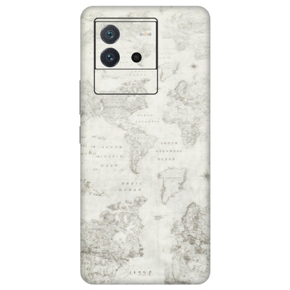 IQOO Phone Skins (All Models) - World Travel Map - Transparent Finish (T-04) IQOO Neo 6 5G