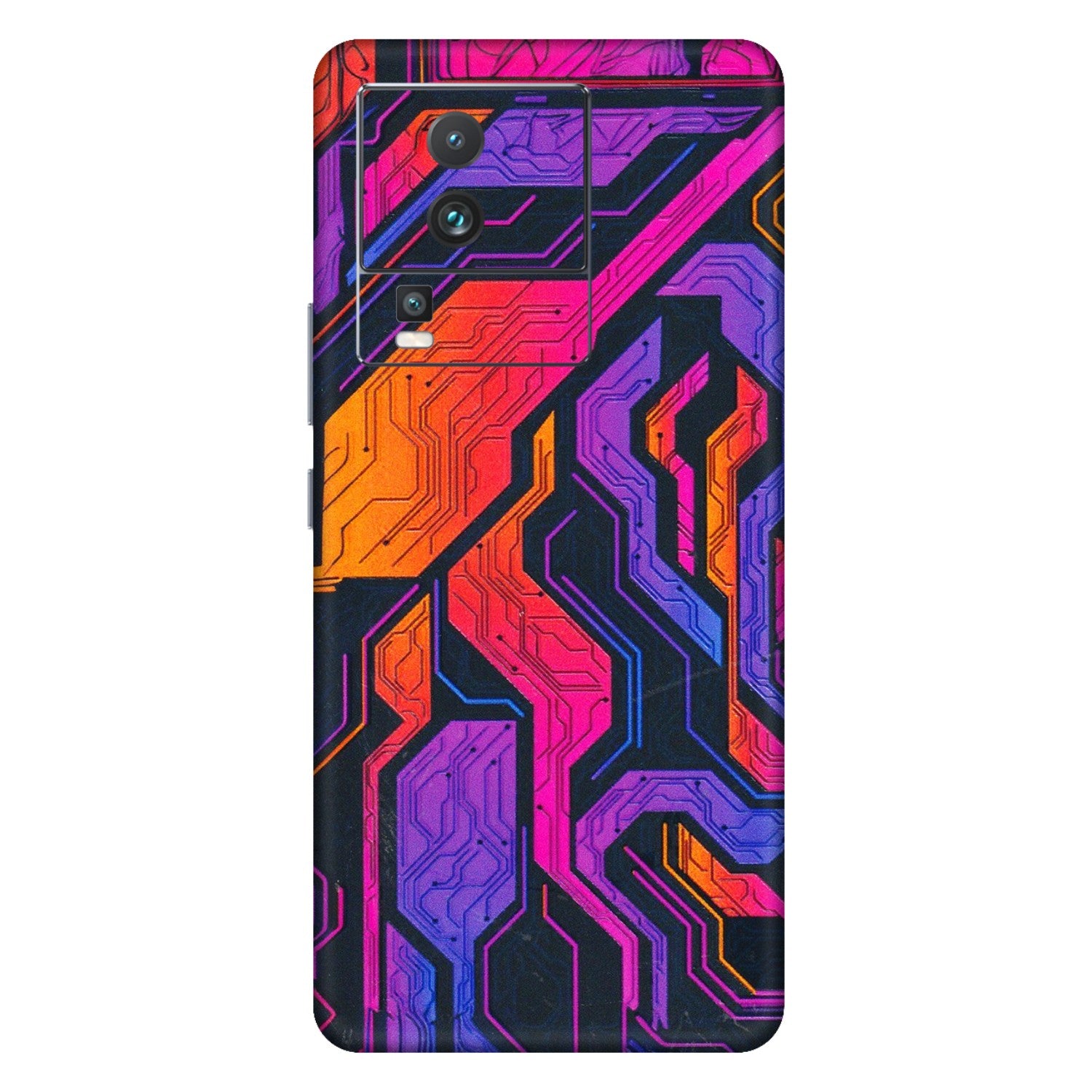 IQOO Phone Skins (All Models) - Tech Circuits Futuristic - 3D Embossed Finish (L-07) IQOO Neo 7 5G