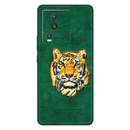 IQOO Phone Skins (All Models) - Leather Feel Tiger - 3D Embossed Finish (L-111) IQOO Neo 7 5G