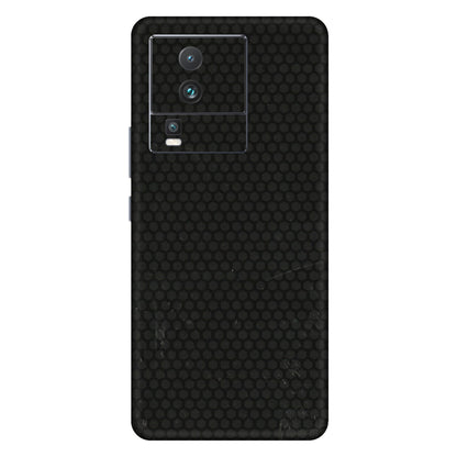 IQOO Phone Skins (All Models) - Black honeycomb - 3D Embossed Finish (L-114) IQOO Neo 7 5G