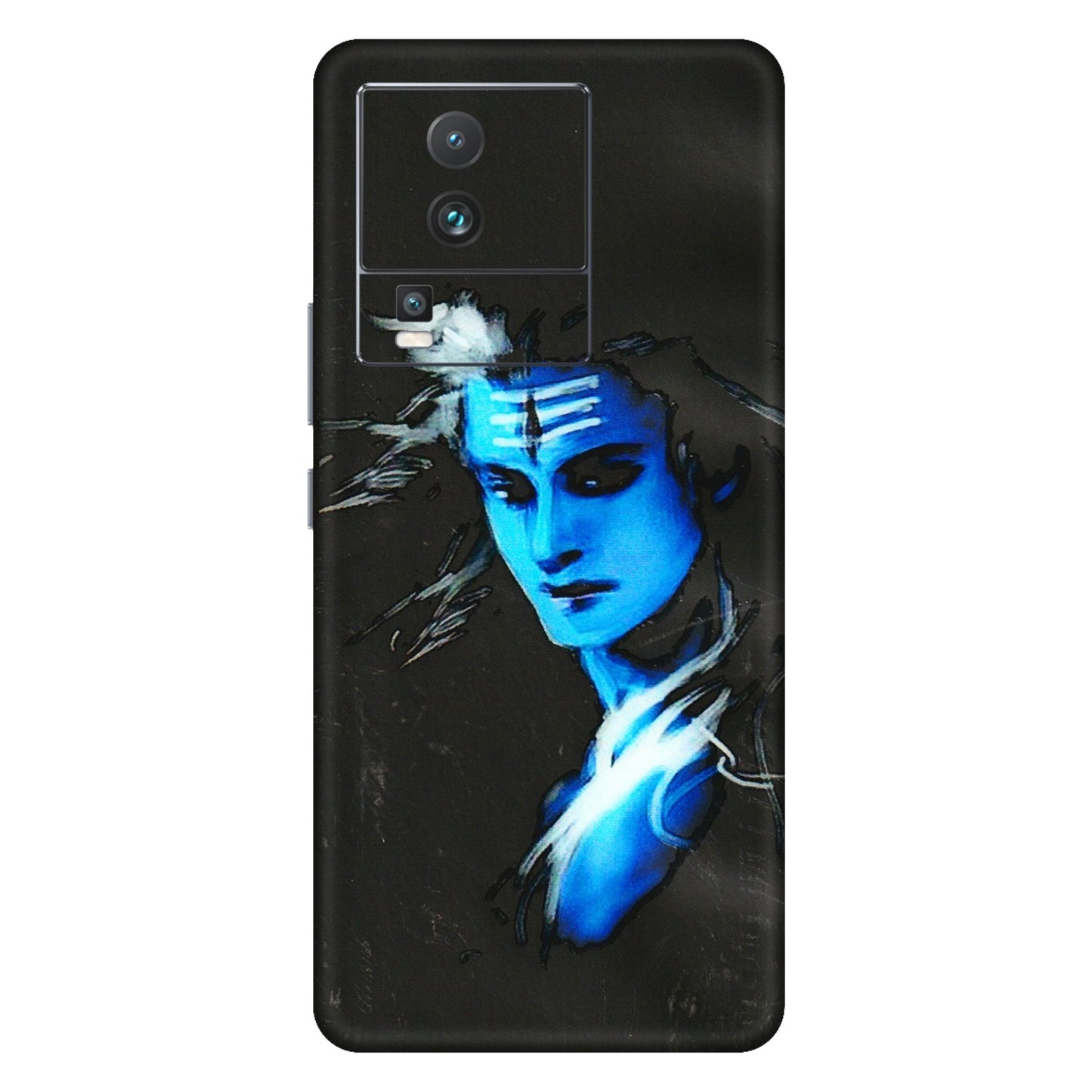 IQOO Phone Skins (All Models) - Har Har Mahadev Blue/Black - 3D Embossed Finish (L-185) IQOO Neo 7 5G