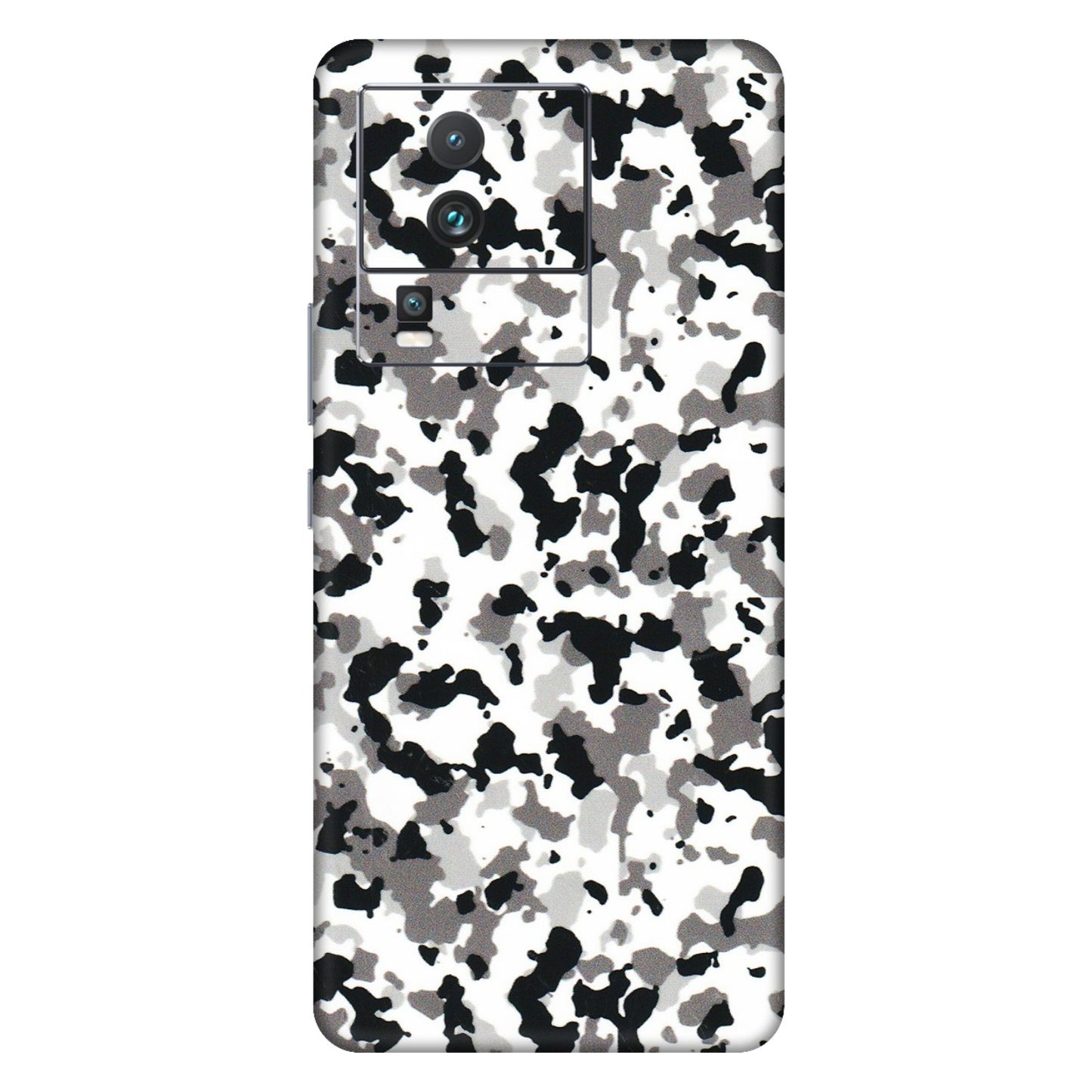 IQOO Phone Skins (All Models) - White Black Camouflage - 3D Embossed Finish (L-18) IQOO Neo 7 5G