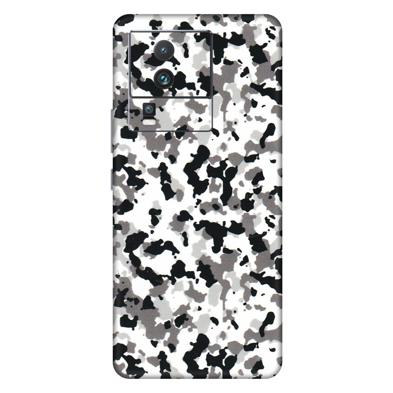 IQOO Phone Skins (All Models) - White Black Camouflage - 3D Embossed Finish (L-18) IQOO Neo 7 5G