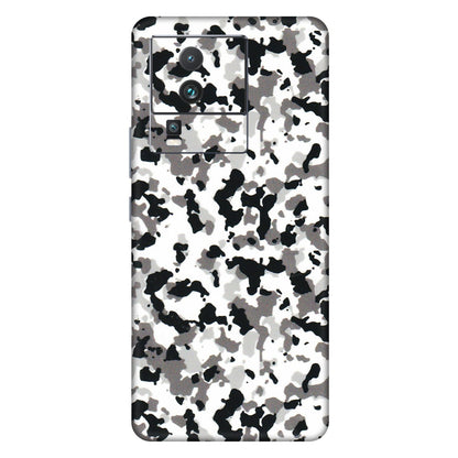IQOO Phone Skins (All Models) - White Black Camouflage - 3D Embossed Finish (L-18) IQOO Neo 7 5G