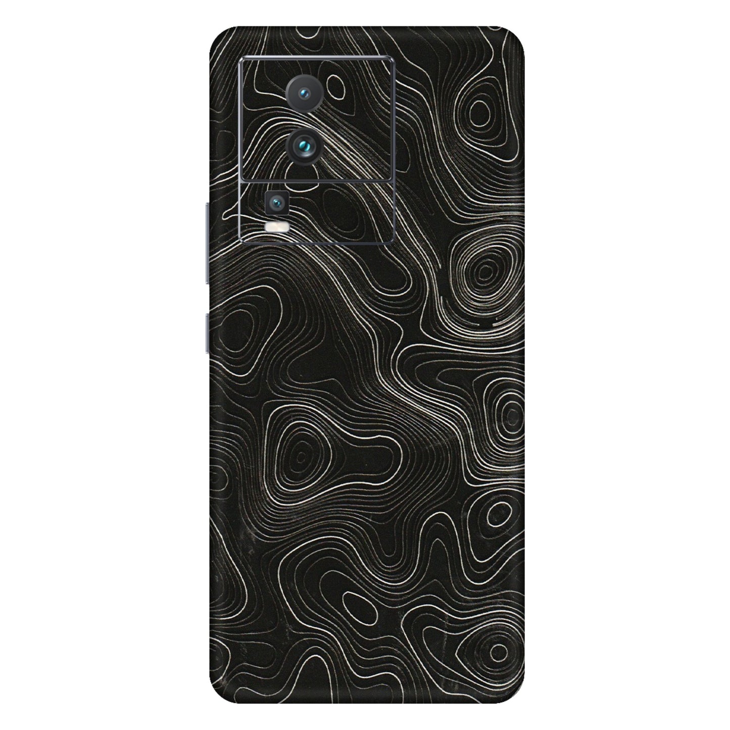 IQOO Phone Skins (All Models) - Black Swirl - 3D Embossed Finish (L-196) IQOO Neo 7 5G
