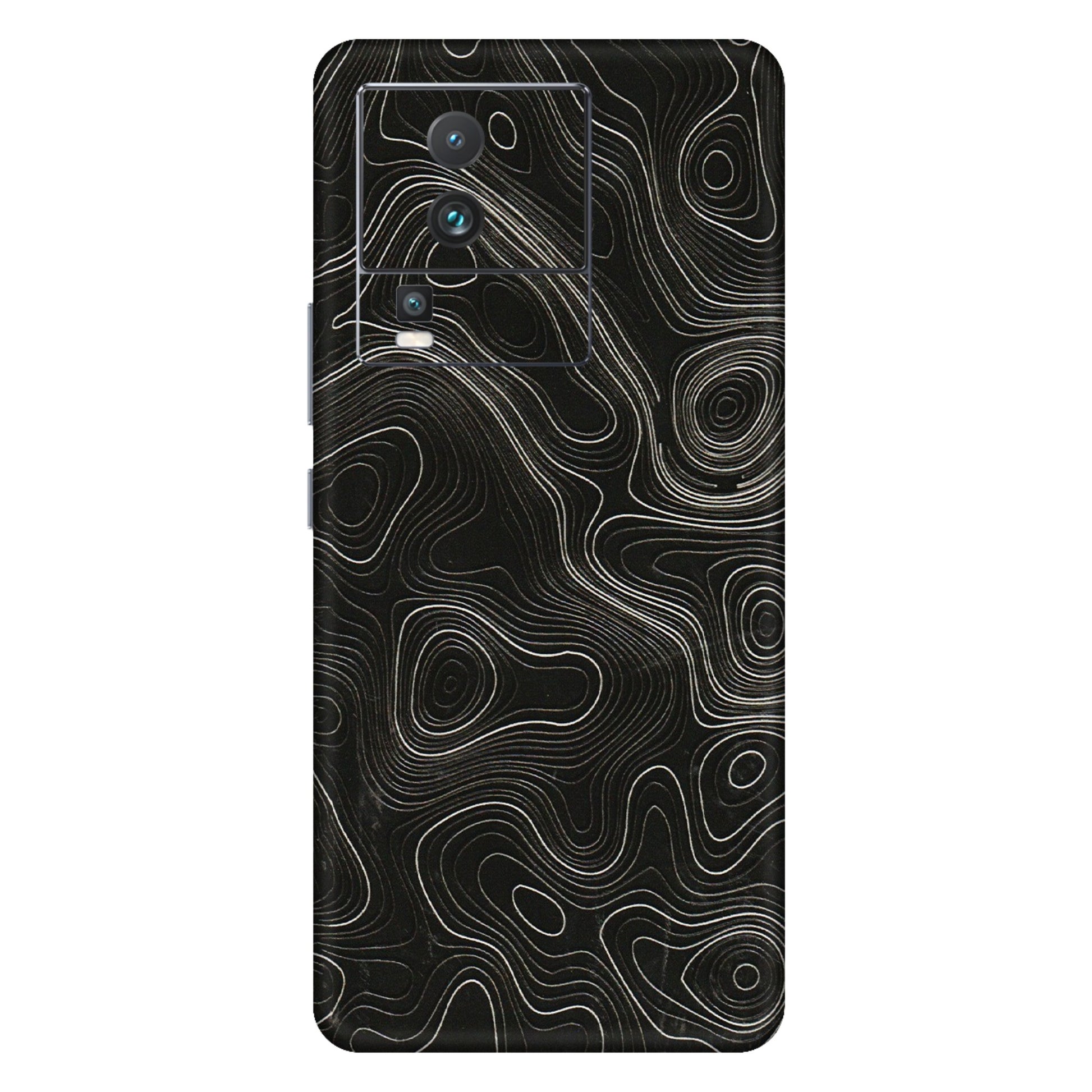 IQOO Phone Skins (All Models) - Black Swirl - 3D Embossed Finish (L-196) IQOO Neo 7 5G