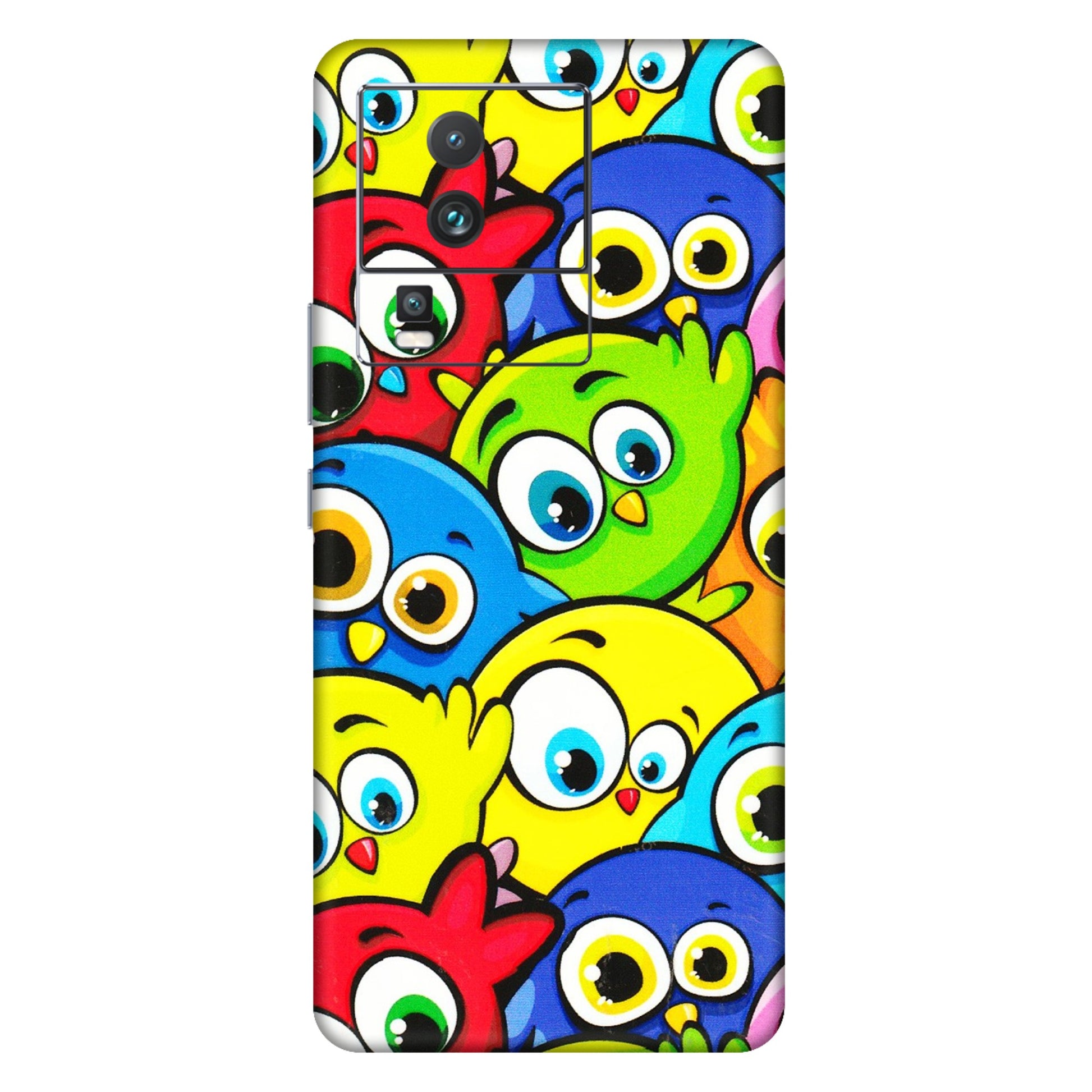 IQOO Phone Skins (All Models) - Cute Fluffy Birds - 3D Embossed Finish (L-213) IQOO Neo 7 5G